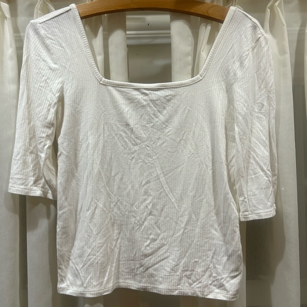American Eagle White Square Neck S